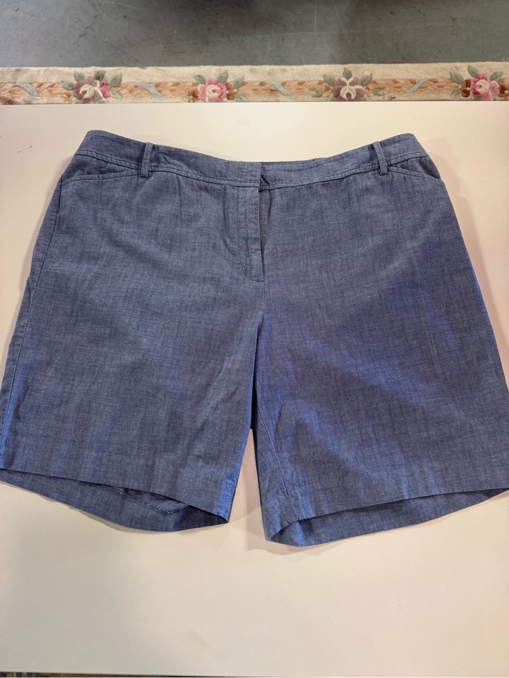 Talbots Chambray Blue Bermuda Shorts